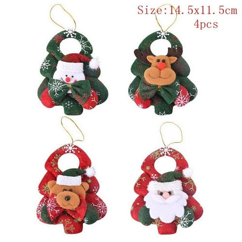 1/2/4pcs Christmas Ornament Gift Santa Claus