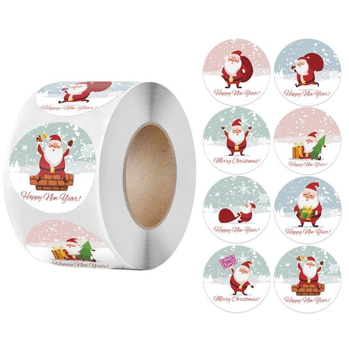 100-500pcs Merry Christmas Stickers Christmas Theme Seal Labels