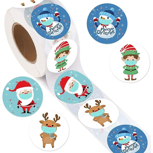 100-500pcs Merry Christmas Stickers Christmas Theme Seal Labels