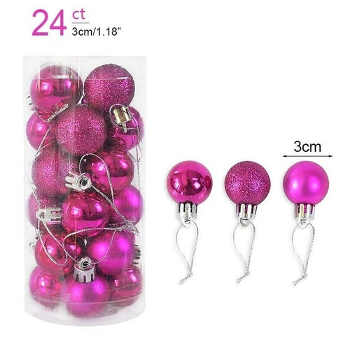 1box Christmas Balls Christmas Tree Ornaments Ball Xmas Hanging Tree