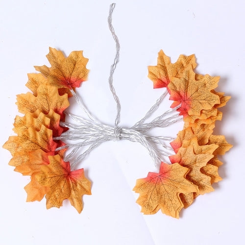 Artificial Leaves Maple Garland Halloween | Halloween Lantern