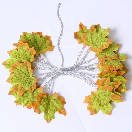 Artificial Leaves Maple Garland Halloween | Halloween Lantern