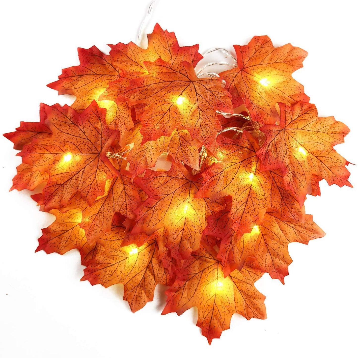 Artificial Leaves Maple Garland Halloween | Halloween Lantern