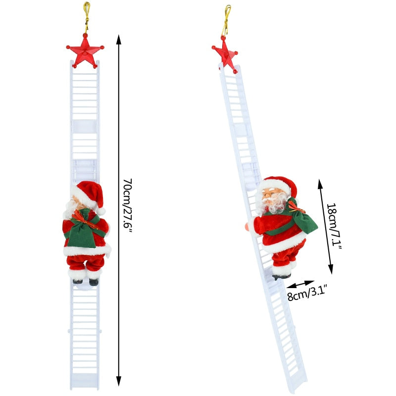 2023 Santa Claus Doll Climbing Ladder with Music Christmas Tree