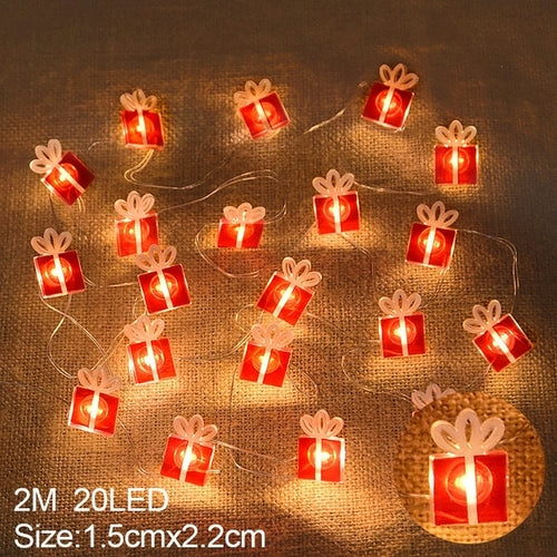 2M 20LED Santa Claus Snowflake LED Light String Christmas Decoration