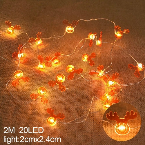 2M 20LED Santa Claus Snowflake LED Light String Christmas Decoration