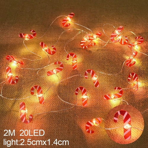 2M 20LED Santa Claus Snowflake LED Light String Christmas Decoration