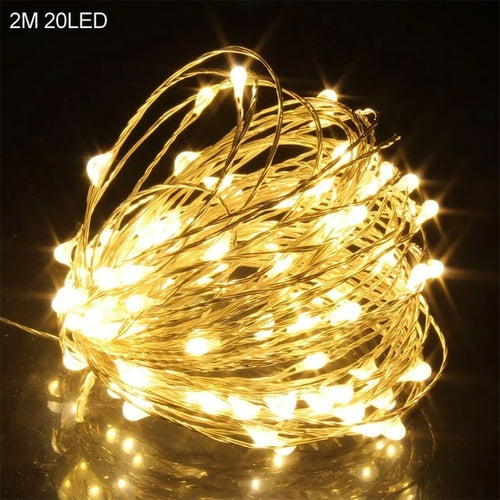 2M 20LED Santa Claus Snowflake LED Light String Christmas Decoration