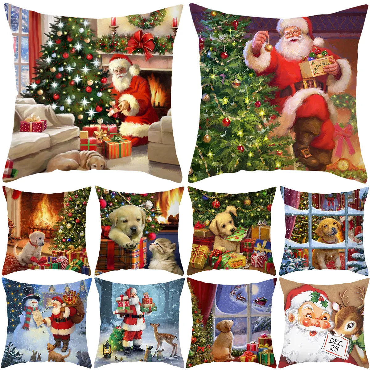 Christmas Cushion Cover Xmas Decorations For Home 2023 Merry Christmas