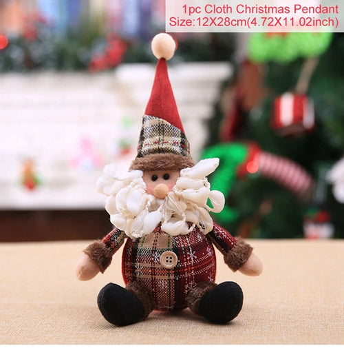 Santa Claus Doll Chirstmas Decorations Home 2024 Decor Table Elk Doll