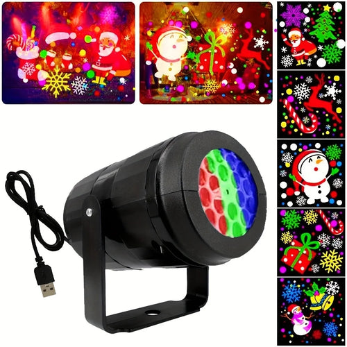 1pc Snowflake Christmas Laser Projector Light,16 patterns Waterproof