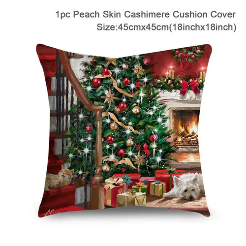 Christmas Cushion Cover Xmas Decorations For Home 2023 Merry Christmas