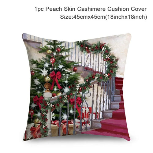 Christmas Cushion Cover Xmas Decorations For Home 2023 Merry Christmas