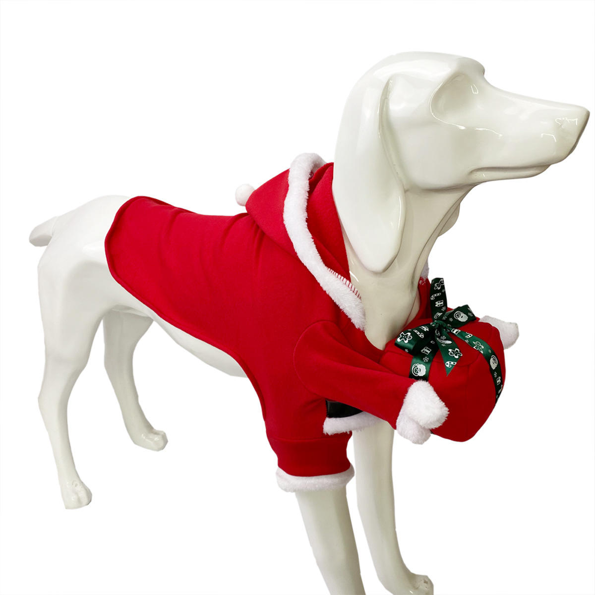 New Christmas Pet Clothes Dog Holds Christmas Gift Shaped Clothes Flee