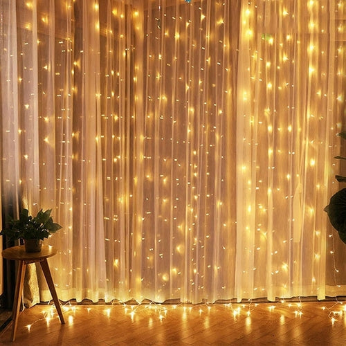 Christmas Curtain Light Garland Festoon Merry Christmas Decor For Home