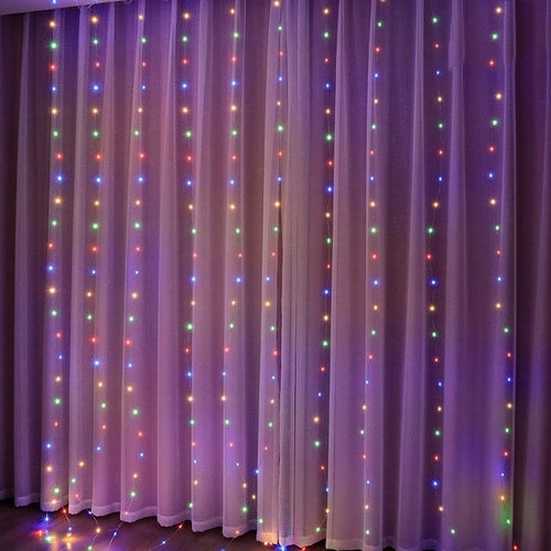 Christmas Curtain Light Garland Festoon Merry Christmas Decor For Home