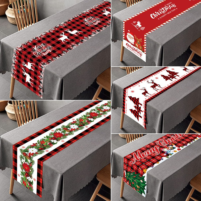 Christmas Table Runner Merry Christmas Decoration For Home Tablecloth