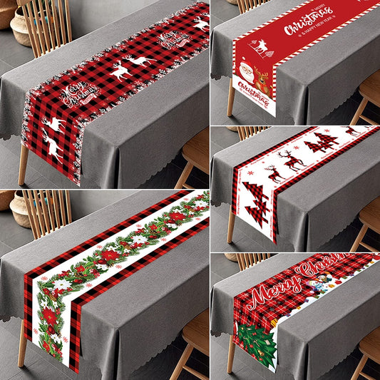 Christmas Table Runner Merry Christmas Decoration For Home Tablecloth