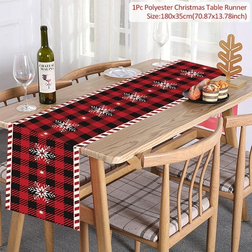 Christmas Table Runner Merry Christmas Decoration For Home Tablecloth