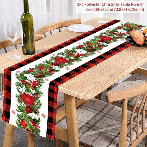 Christmas Table Runner Merry Christmas Decoration For Home Tablecloth