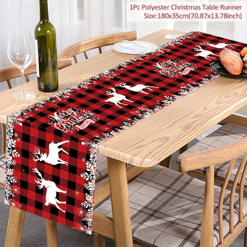 Christmas Table Runner Merry Christmas Decoration For Home Tablecloth