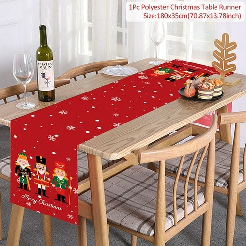 Christmas Table Runner Merry Christmas Decoration For Home Tablecloth