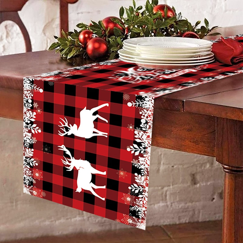 Christmas Table Runner Merry Christmas Decoration For Home Tablecloth