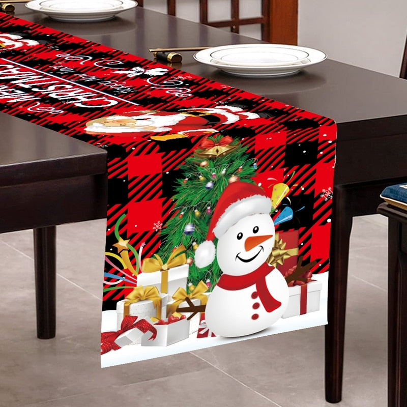 Christmas Table Runner Merry Christmas Decoration For Home Tablecloth