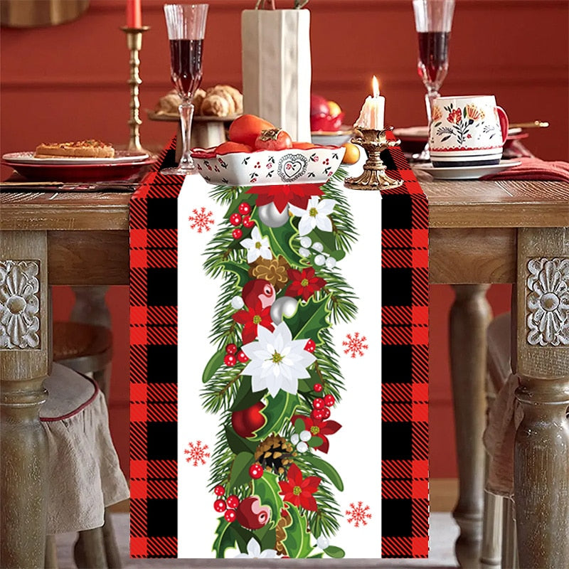 Christmas Table Runner Merry Christmas Decoration For Home Tablecloth