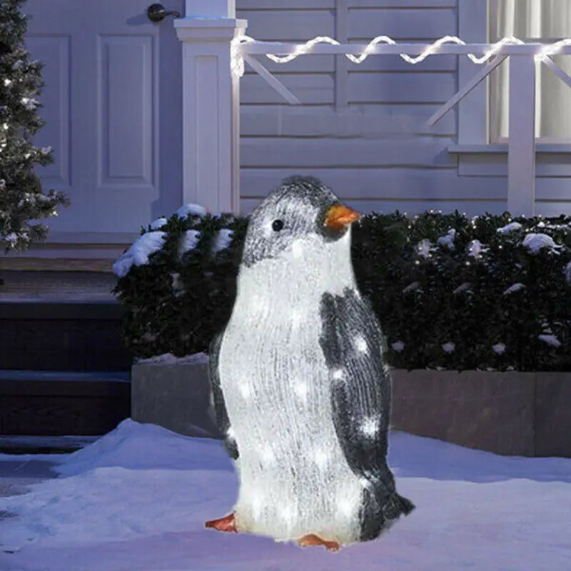 2024 Christmas Garden Decoration Light Penguin Acrylic 50 LED Lamp