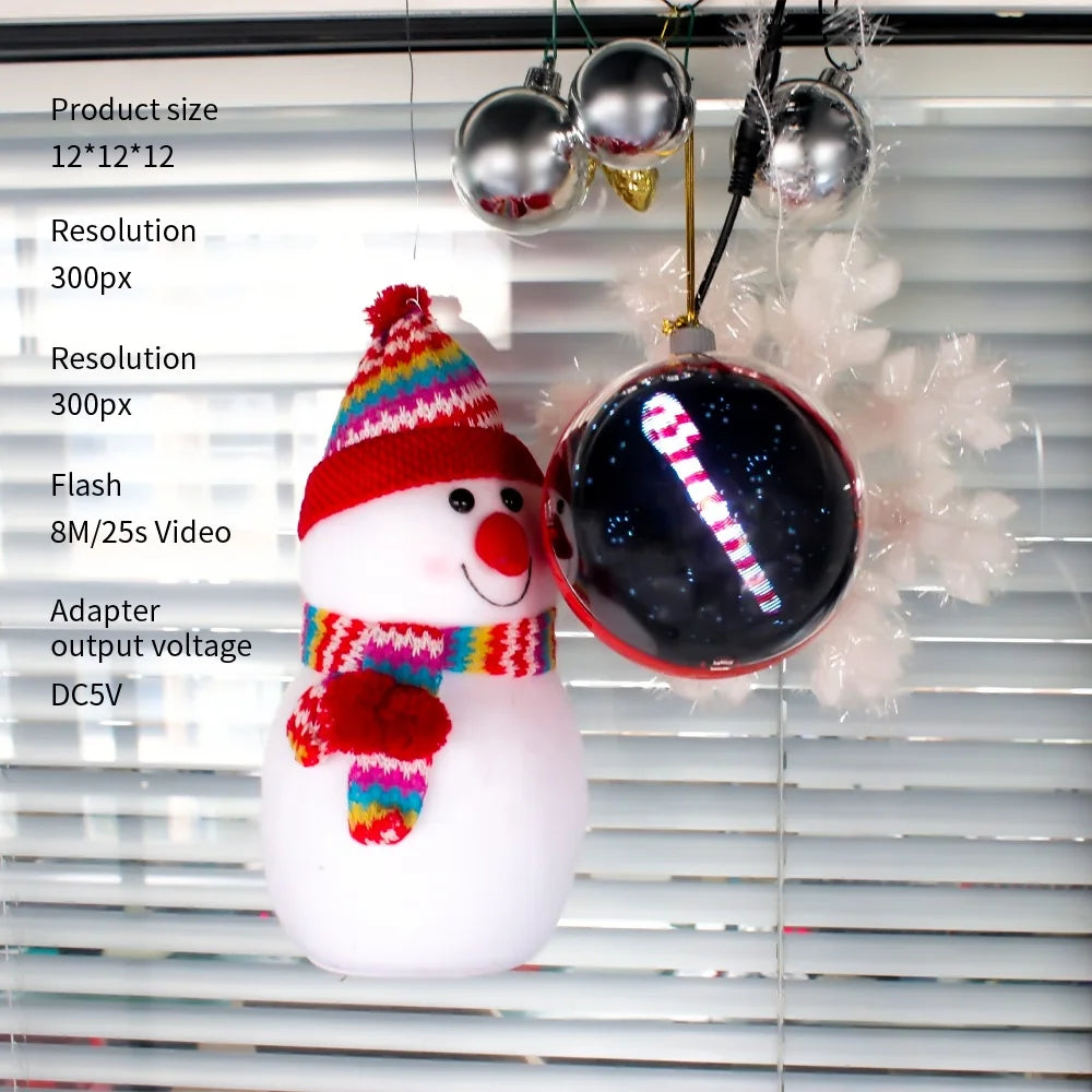 2020 Christmas Tree Balls 3D Hologram Advertising Christmas Ball 12cm