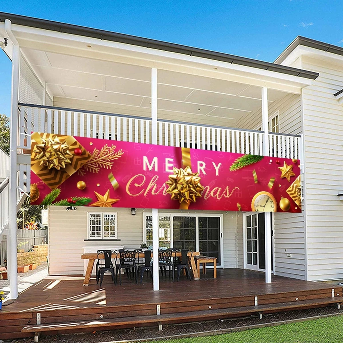 Christmas Outdoor Banner Flag Merry Christmas Decoration for Home 2023