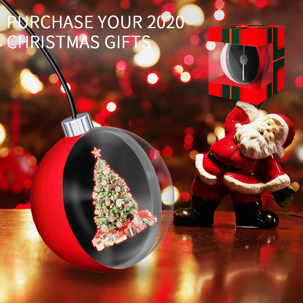 2020 Christmas Tree Balls 3D Hologram Advertising Christmas Ball 12cm