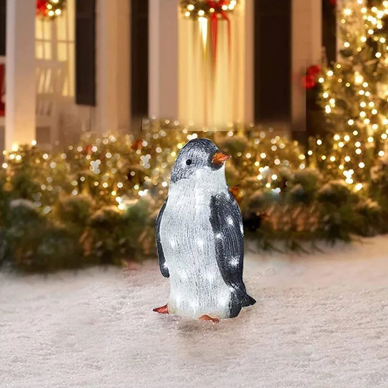 2024 Christmas Garden Decoration Light Penguin Acrylic 50 LED Lamp