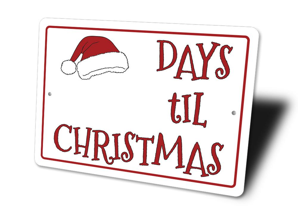 Days 'Til Christmas Sign