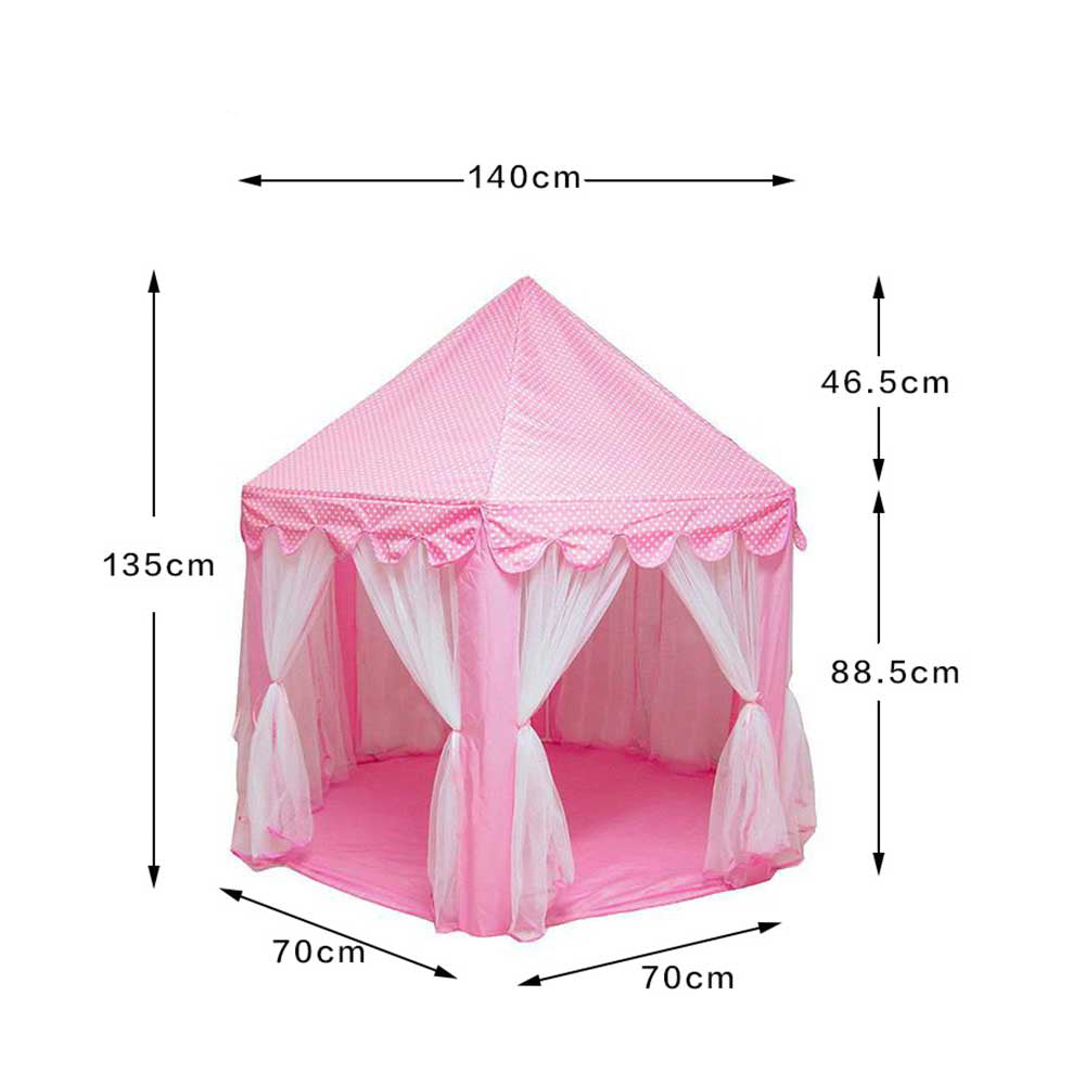 Portable Kids Toy Tipi Tent Ball Pool Princess Girl Castle Play House