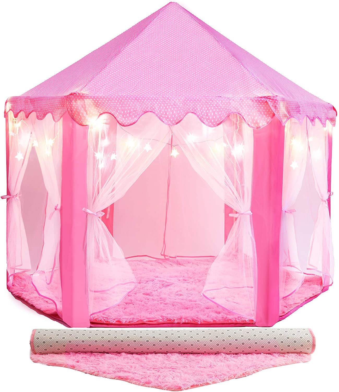 Portable Kids Toy Tipi Tent Ball Pool Princess Girl Castle Play House