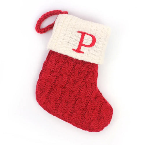 Letters Christmas Stocking New Knitting Christmas Tree Pendant