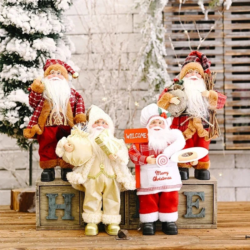 Standing Santa Doll Cute Doll Christmas Decoration 2024 Statue Festive