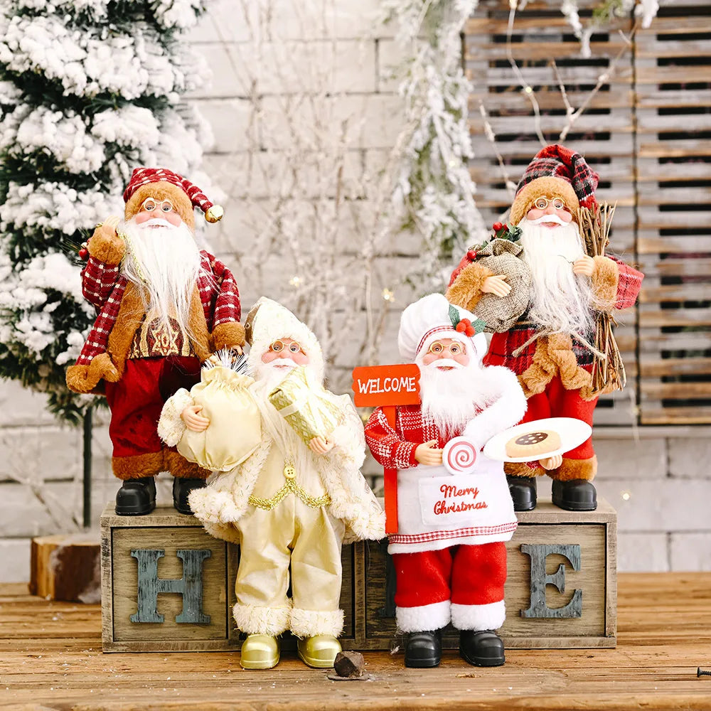 16 Inch Christmas Santa Claus Dolls Standing Santa Claus Figurine