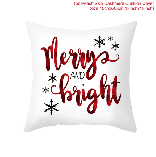 45*45 Christmas Cushion Cover Pillowcase Merry Christmas Decoration