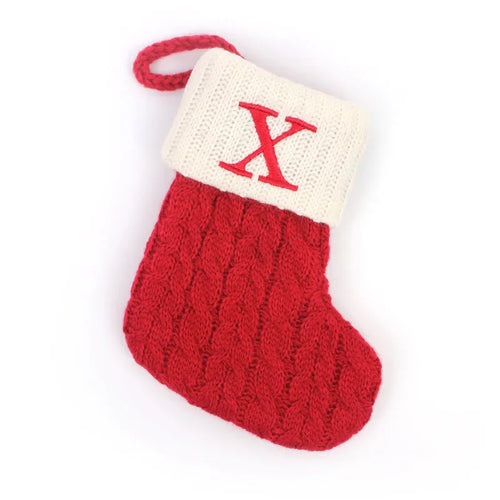 Letters Christmas Stocking New Knitting Christmas Tree Pendant