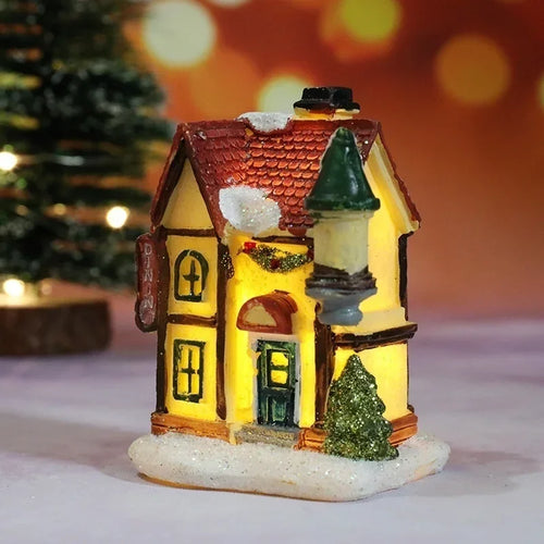 Christmas New Christmas Decorations Resin Small House Micro Landscape