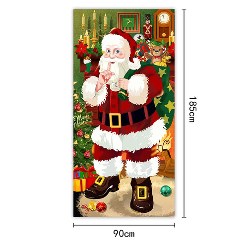 New Year Christmas Background Decoration Hanging Cloth Christmas Door