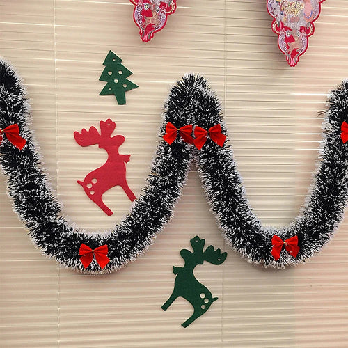 Christmas Tinsel Garlands Decoration Bar Tops Ribbon Garland with