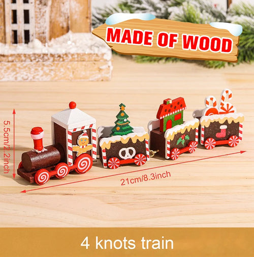 Christmas Wooden Train 2024 Xmas Ornament Merry Christmas Decorations