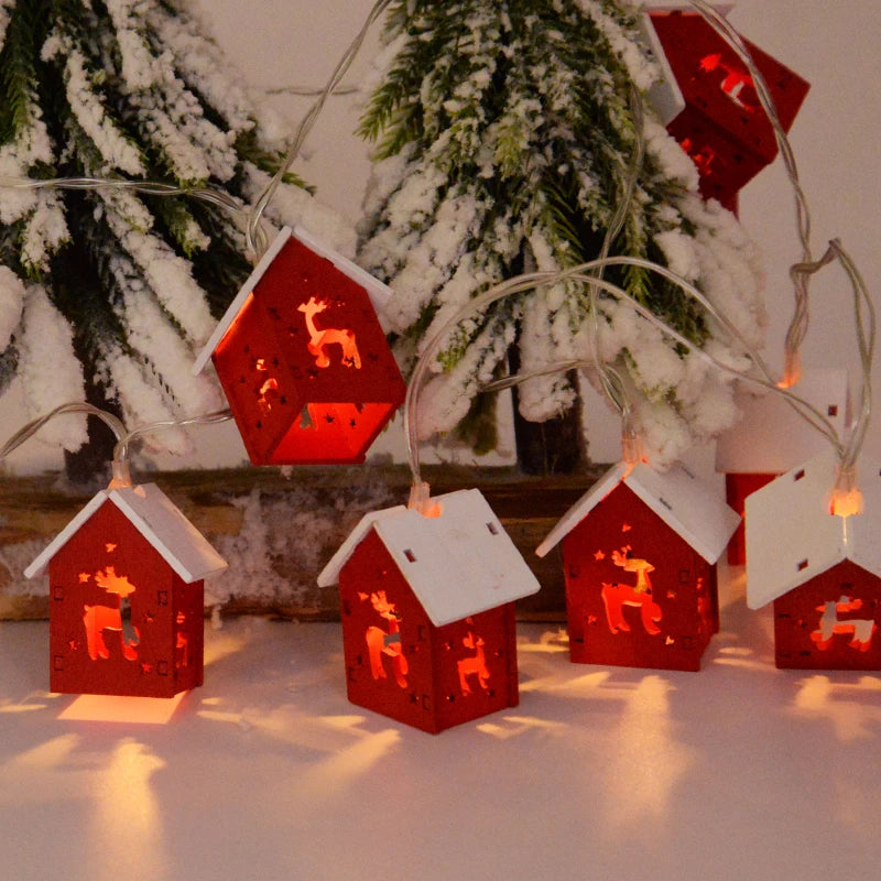 1.5m Christmas Mini House Lights Fairy Lamp String Christmas Home