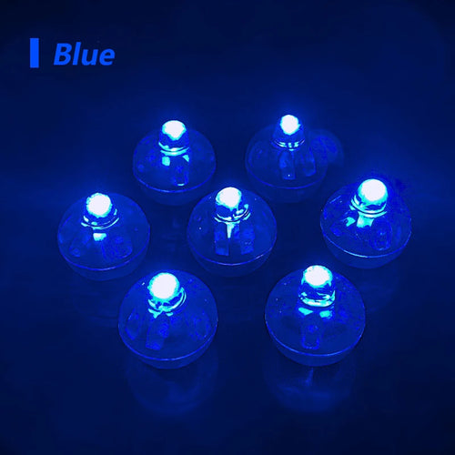 10/20/100Pcs Tumbler Small Round Ball Glow Light Balloon LED Flash