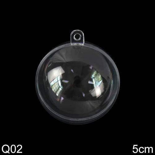 5/10pcs Christmas Clear Fillable Ornaments Ball Hanging Pendant Xmas