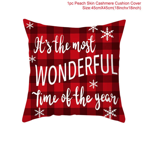 45*45 Christmas Cushion Cover Pillowcase Merry Christmas Decoration